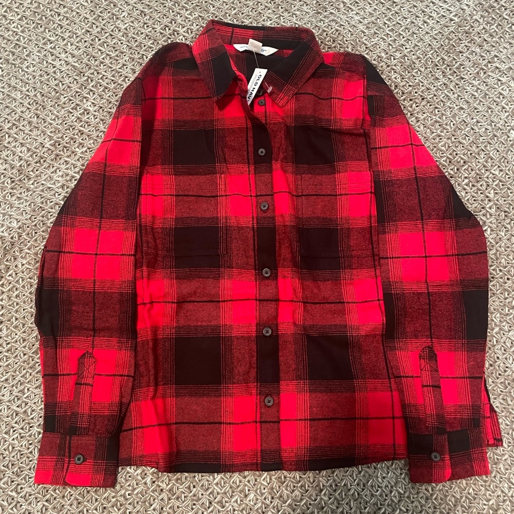 Cropped Plaid Flannel Boyfriend Shirt for Women